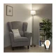 Brilagi - LED podna lampa CERIA 1xE27/40W/230V prečnik 25 cm siva/matni hrom