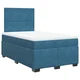 Vidaxl Box spring postelja z vzmetnico modra 120x190 cm žamet