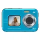 INF 4K Vodoodporni Digitalni Fotoaparat z Dvojnim Zaslonom za Selfije Blue, (5000071117)