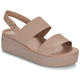 Crocs Sandali & Odprti čevlji Brooklyn Low Wedge Bež