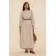 Trendyol Modest Ženska haljina Tctss26Eb00035, Bež