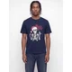 JACK & JONES Majica JJMERRY SKULL XMAS mornarska/temno rdeča/bela