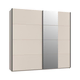 Garderobna omara z ogledalom ODEN 220x210 cm bež