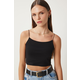 Happiness Istanbul Womens Black Knitted Bustier with Straps