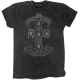 Guns N Roses Majica Monochrome Cross Unisex Dip-Dye on Black 2XL