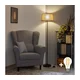 Brilagi - LED podna lampa CERIA 1xE27/40W/230V, prečnik 35 cm, bež/crna