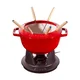 20 cm cast iron fondue set, Cherry - Staub