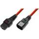 MicroConnect Kabel napajalni C13 IEC Lock - C14 2,5m Rdeč