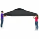 Vidaxl Nadomestna streha za paviljon 310 g/m2 temno siva 3x3 m