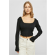 Womens short sleeve Corsage long sleeve, black