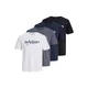 JACK & JONES Majica JJTOM mornarska / siva / črna / bela