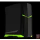 SilverStone RAVEN RVX01BV-W USB 3.0, Tower ATX, w/ window kit, 3 x AP122 included, Black with green trim [24]