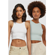 Womens Cropped Rib Top - 2 Pack Mint+White