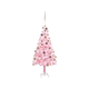 Den Umetna novoletna jelka z LED lučkami in bučkami roza 180 cm