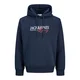 JACK & JONES Majica JJJADE temno modra/živo rdeča/bela