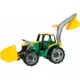 LENA: Velikanski traktor s sprednjim nakladalnikom in nakladalno žlico zeleno/rumene barve 65cm