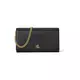 Usnjena torbica Lauren Ralph Lauren črna barva, 432980206