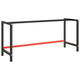 Okvir za radni stol mat crni i mat crveni 180x57x79 cm metalni