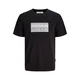 JACK & JONES Majica JCOFusion siva/črna/bela