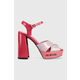 Kožne sandale Love Moschino San Lod Quadra 120 boja: ružičasta, JA1605CG1G