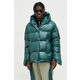 Pernata jakna MMC STUDIO Jesso za žene, boja: zelena, za zimu, oversize