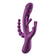 Rabbit vbrator z analnimi kroglicami HoneyPlayBox - Trilux Kinky Finger, vijoličen
