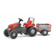 ROLLY TOYS traktor s prikolico na pedala Rolly Junior RT, rdeč-siv