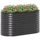 Homestar Dvignjena vrtna greda 160x80x80 cm temno siva kovina