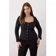 Trendyol Curve Ženska bluza Tbbaw26Af00046, Crna
