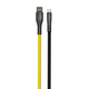 USB-C pleten kabel Extreme - črno-rumen - 1 m