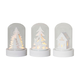 Eglo 410045 - SET 3x LED Božična dekoracija KUPOL 1xLED/0,06W/1xCR2032 bijela