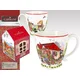Carmani PORCELANSKA SKODELICA ZA KAVO IN ČAJ RED MANOR, UMETNIŠKO DARILO