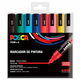 NEW Set Markerjev Uni-Ball POSCA Basic PC-5M Pisana 8 Kosi (8 kosov)