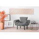 Atelier del Sofa Fotelja Nitta 95x85x70cm Siva