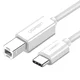 Ugreen USB-C v USB 2.0 kabel za tiskalnik, 1,5m, bel