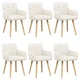 vidaXL vidaXL Jedilni stoli 6 pcs Bouclé Krem 59 x 57 x 85 cm, (5000296867)