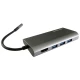 LC POWER LC-HUB-C-MULTI-5 USB Type C Hub, čitač kartica, charging, RJ45, HDMI, Crni