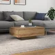 vidaXL vidaXL Klubska miza z LED lučmi Artisan hrast 85x55x31 cm, (22009717)