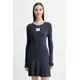 Obleka Calvin Klein Jeans mornarsko modra barva, LV047D307G