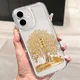 Yingkaida Maska za mobilni telefon iPhone 16, Providno-zlatna