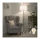 Brilagi - LED podna lampa CERIA 1xE27/60W/230V prečnik 45 cm sjajni hrom/bela