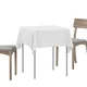vidaXL Klobučevina za mizo Kvadrat Bela 140 x 140 cm Poliester