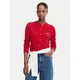 Tommy Jeans Pletena jopica Pointelle DW0DW22931 Rdeča Regular Fit