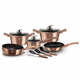 KINGHoff Berlinger Haus Granitni set loncev Bh-6160 Rose Gold 13 Elem.