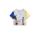 Desigual Majica modra / rjava / rumena / rdeča