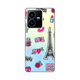Silikonska maska za Vivo Y22s/Y35 Love Paris Print Skin providna
