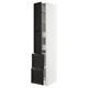 METOD/MAXIMERA Visoka omara+plc/4prd/vrata/2 ličn, bela/Lerhyttan črno luženo, 40x60x220 cm