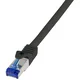 LOGILINK Priključni kabel Ultraflex\, Cat.6A\, S / FTP\, črn\, 0\,25 m LogiLink C6A013S RJ45 CAT 6a S/FTP 0.25 m črna 1 kos, (20416249)