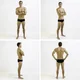 Mens swimsuit finis aquashort solid black 38