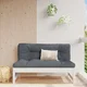 Srednja vrtna sofa bijela 120 x 80 cm od masivne borovine